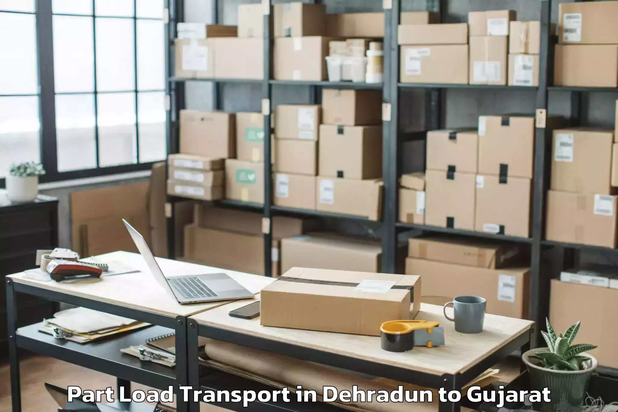 Discover Dehradun to Kotda Sangani Part Load Transport